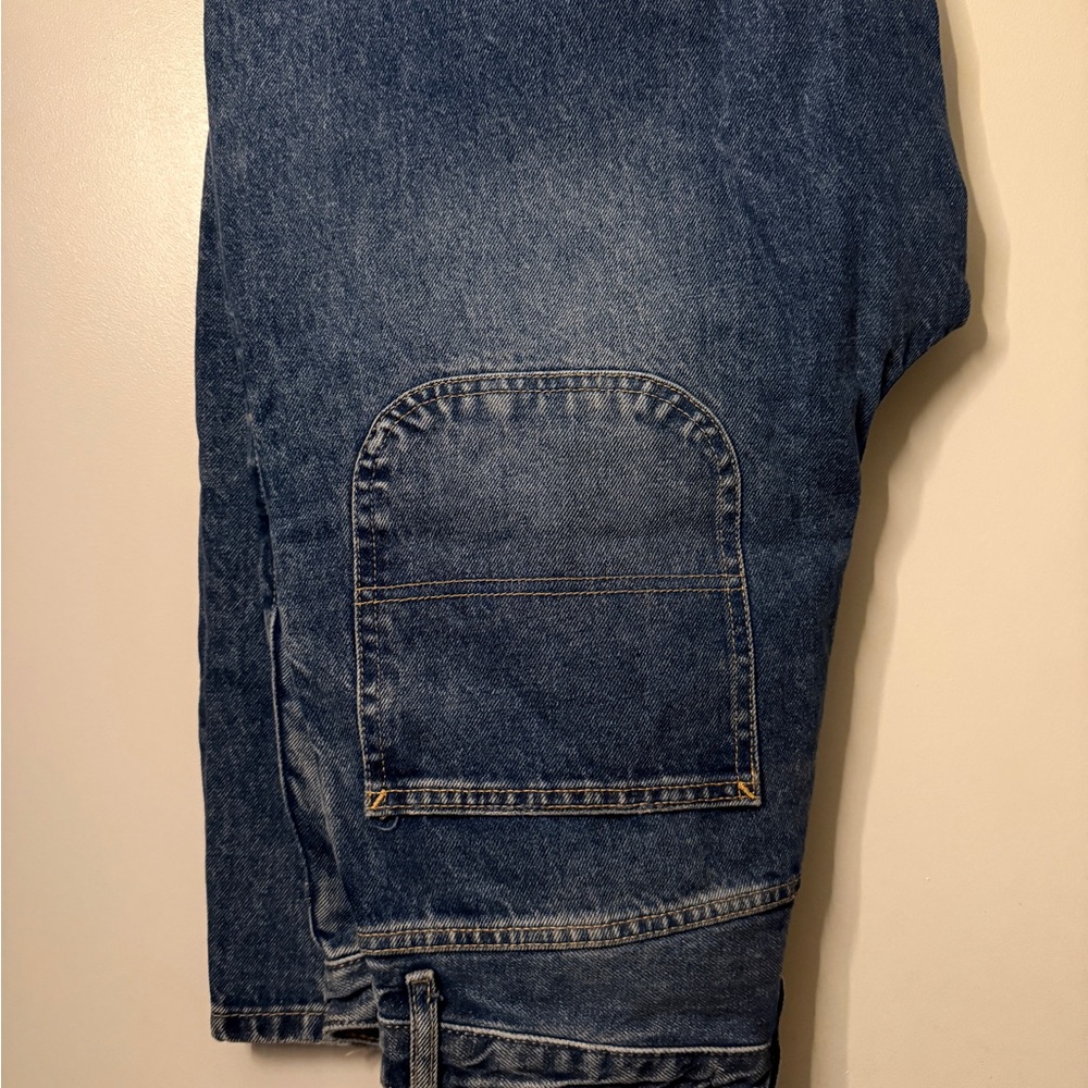 Bershka Skater Dark Wash Blue Jeans